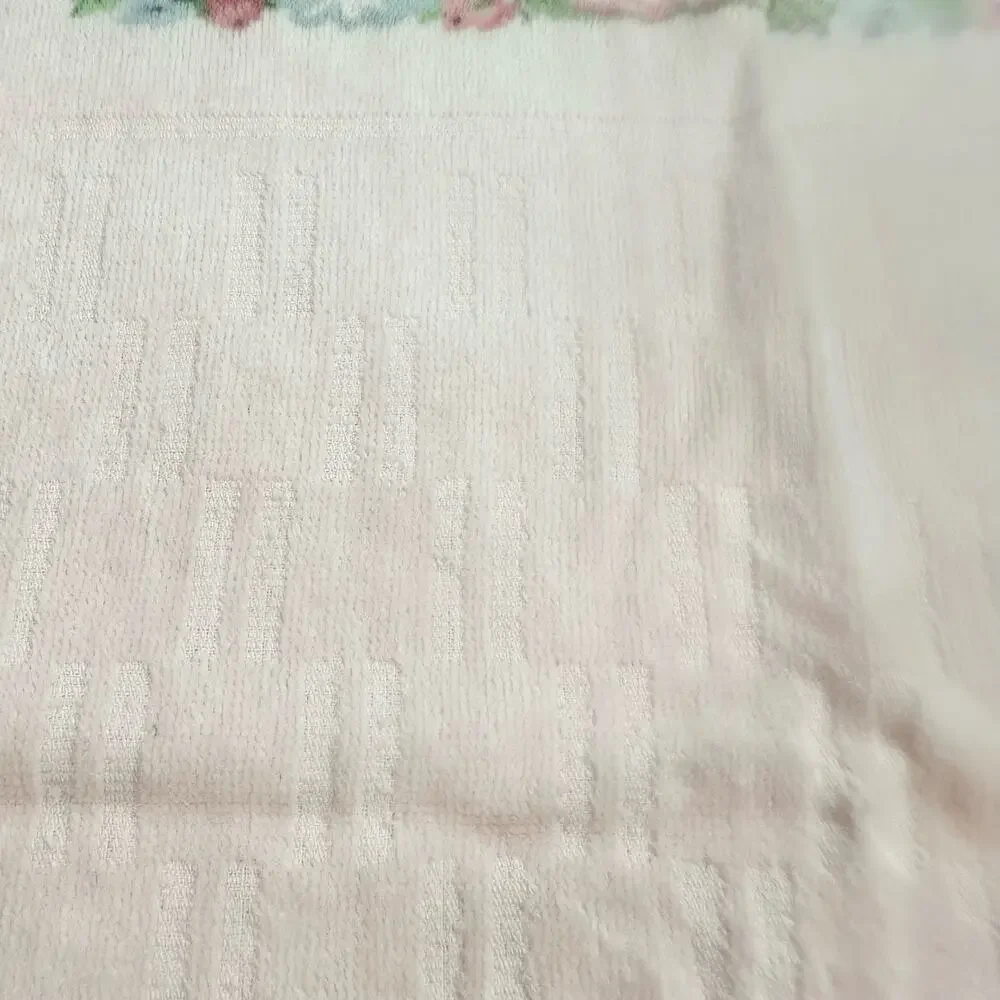 Lady Pepperell Westpoint VTG Pink Floral Made In USA Cotton Blend Hand Towel